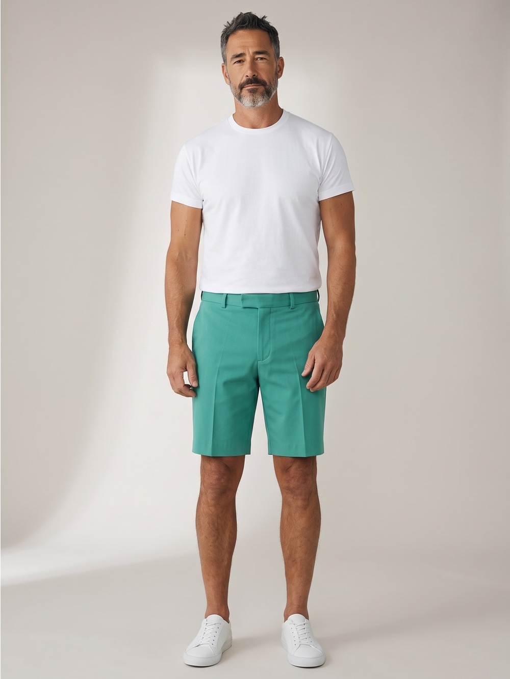 NWT 30 Mr. Turk Cyrus Men’s Teal Turquoise Tailored Stretch Flat Front Shorts